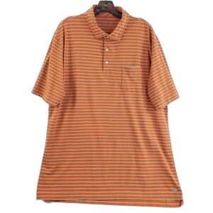 Peter Millar Men’s Mountainside Collection Golf Polo Shirt Size XL Orange Blue